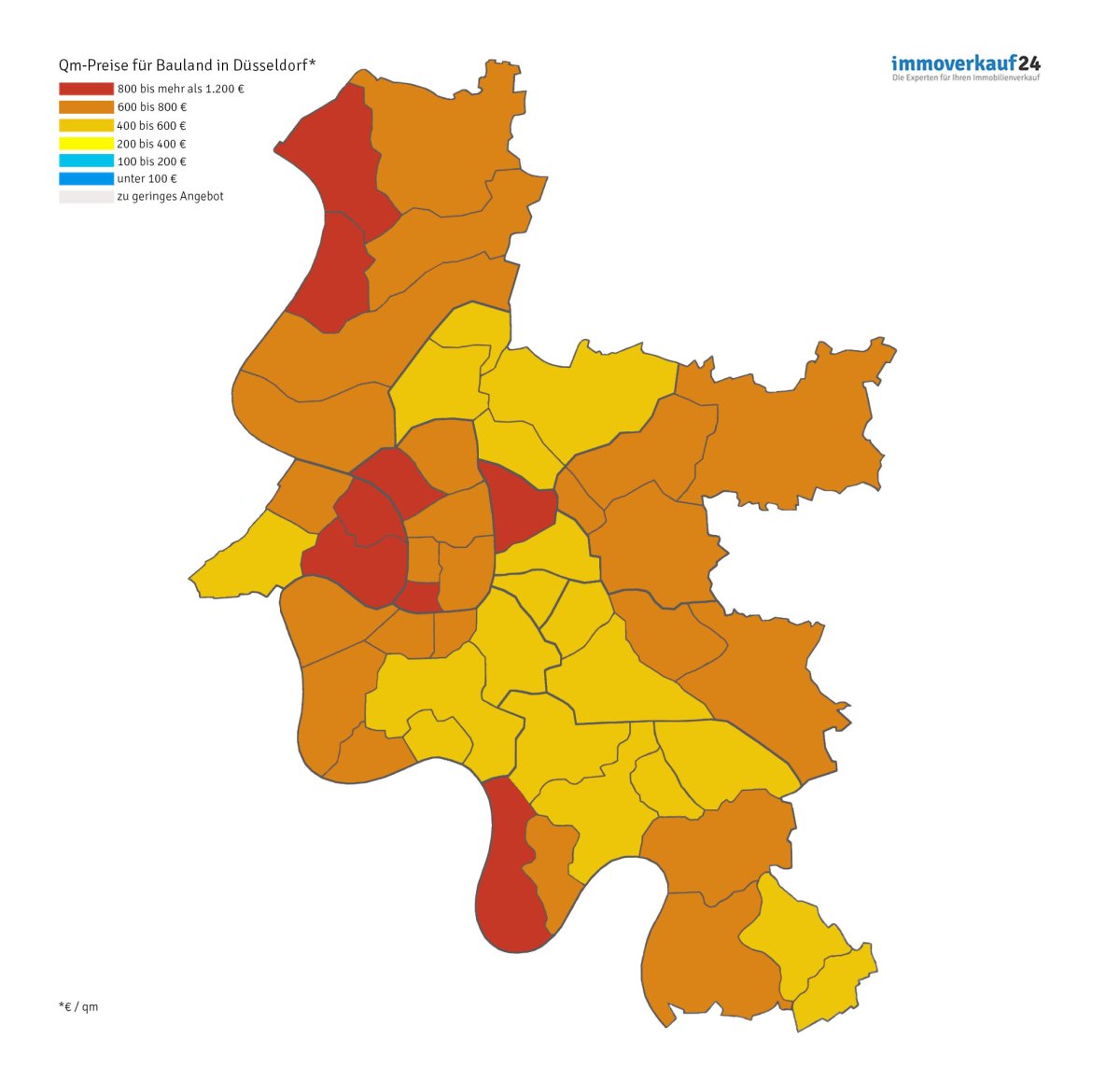 Karte Grundstückspreise Düsseldorf Karte Grundstückspreise Düsseldorf