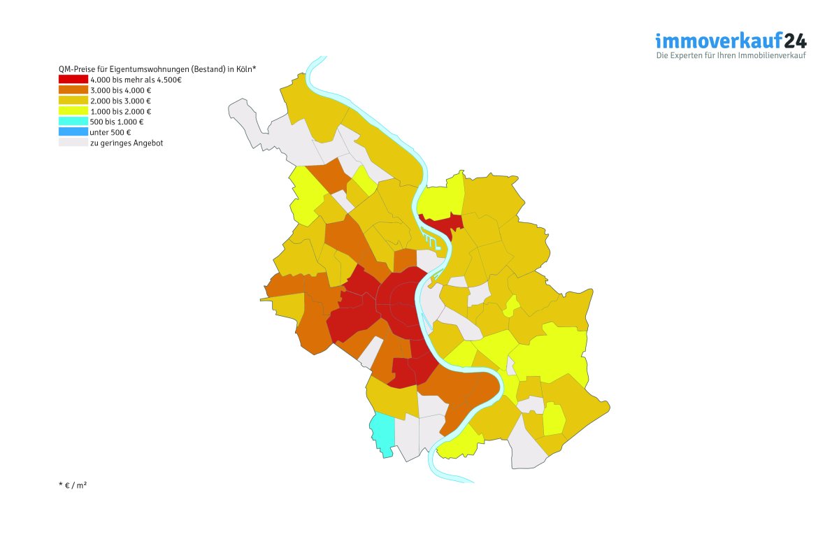 Köln Karte Wohnungspreise Köln Karte Wohnungspreise