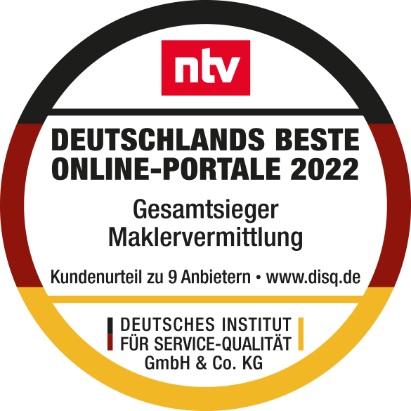 Gesamtsieger 1. Platz Maklervermittlung DISQ 2022 Gesamtsieger 1. Platz Maklervermittlung DISQ 2022