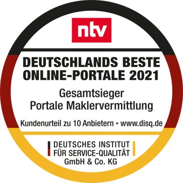 Gesamtsieger 1. Platz Maklervermittlung DISQ Gesamtsieger 1. Platz Maklervermittlung DISQ